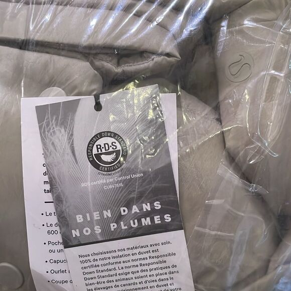 LULULEMON WUNDER Puff CROPPED VEST Heathered Natural Ivory NWT PERFECT 2024 - Picture 6 of 6